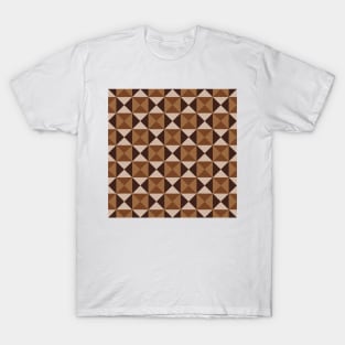 Brown triangles pattern T-Shirt